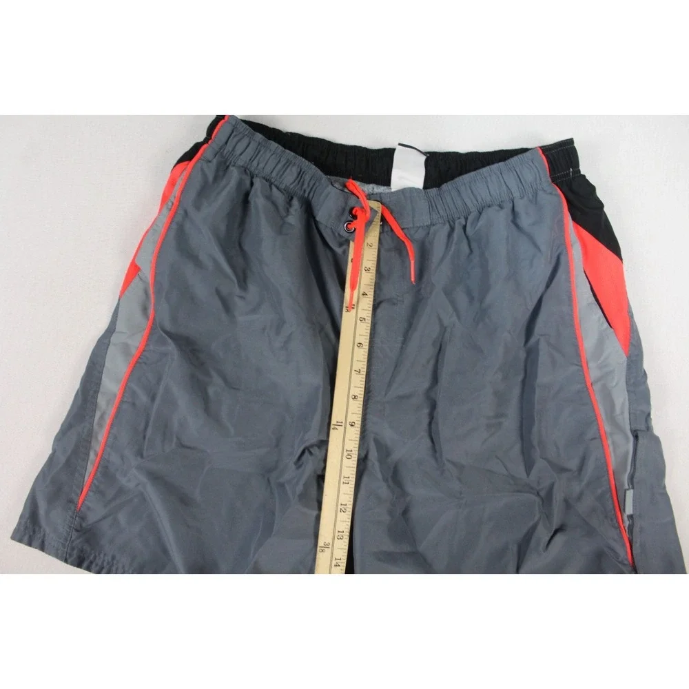 Nike Board Shorts Men XL Gray Excellent Mesh Lined Swim Trunks Drawstring